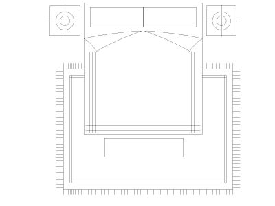 Free AutoCAD 2D Editable Drawings for US Bed Design Top View (Plan with accurate sizes)-15