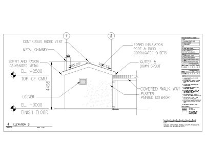 Free AutoCAD Drawing of WOOD STOVE ROOM_ Elevation - D
