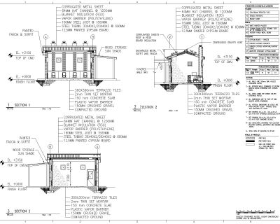 Free AutoCAD Drawing of Wooden Stove Room - Details