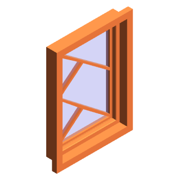 Brown Tilt  window revit family