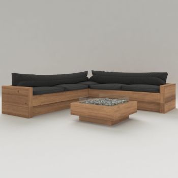 Sofá de salão para lareira com móveis (3ds Max 2019)