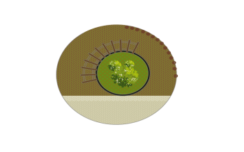 Landscape pergola circular