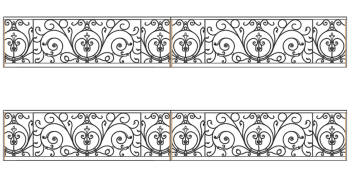 Griglia ornamentale per balcone