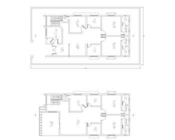 Download this residential house plan of dimension 42'x80' available in Autocad version 2017.