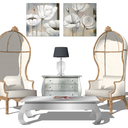 Living room tea table and chair decoration skp