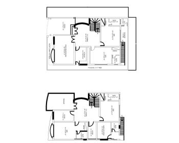 Загрузите этот план жилого дома размером 35'x50 ', доступный в версии Autocad 2017.
