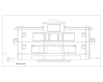 10 BHK House Design with Swimming Pool Elevation .dwg_2