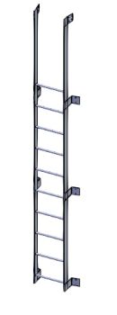 10ft Round Structure Ladder Solidworks model