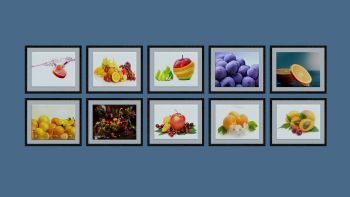 Colección de marcos de fotos de decoración - Frutas