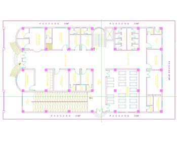 Download this hospital plan of dimension 80'x140' available in Autocad version 2017.