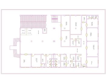Download this hospital plan of dimension 100'x160' available in Autocad version 2017.