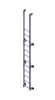 12ft Round Structure Ladder Solidworks Model