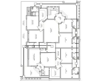 Scarica questo piano residenziale di dimensioni 84'x66 'disponibile nella versione 2017 di Autocad.