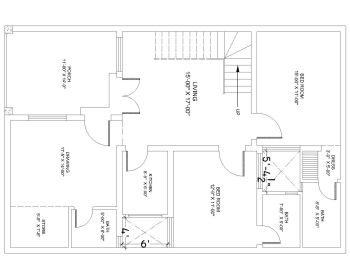 Download this residential house plan of dimension 30'x45' available in Autocad version 2017.