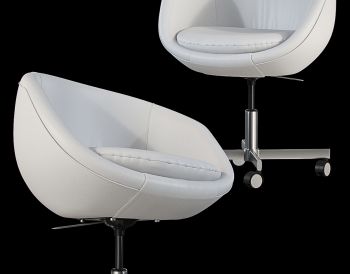 Swivel chair medium grey Revit model