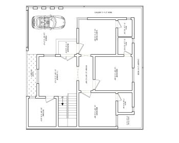 Загрузите этот план жилого дома размером 43'x41 ', доступный в версии Autocad 2017.