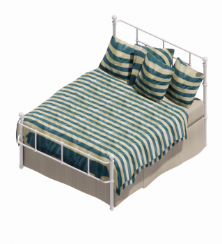 1500wide_x_2000m double bed revit model