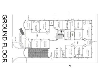 Download this hospital plan of dimension 80'x135' available in Autocad version 2017.