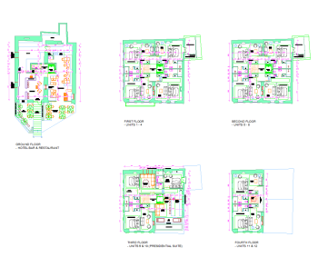 Hotel design floor plans dwg 
