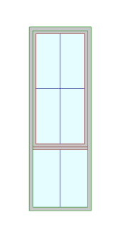 Casement Window with Base Opining Revit Family