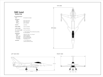 2D IAI Lavi Jet (Scale 1:60)
