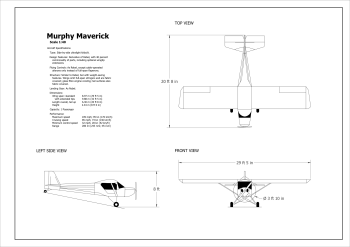 2D Murphy Maverick Aircraft (Scale 1:40)