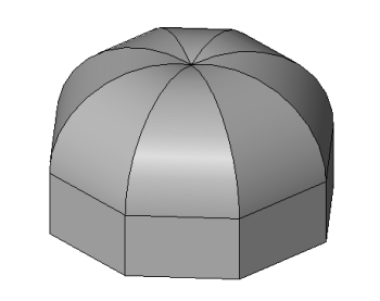 Octogonal Dome with Cornice Revit