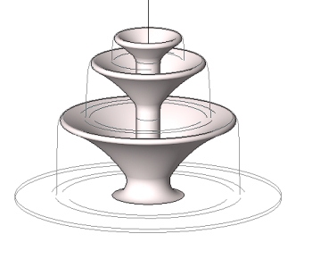 Traditional fountain for lake Revit