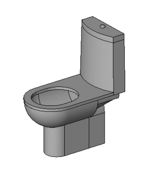  WC Seat  with Cistern Revit