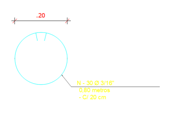 AutoCAD download 20cm Circular wire details DWG Drawing