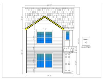 2 & 3 Bedroom Rental Duplex US Style House Design Elevation .dwg_3