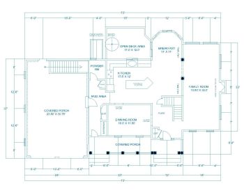 Download this residential house plan of dimension 73'x49' available in Autocad version 2017.