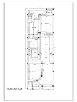 23 x 70 Two Bed House Design Foundation Plan  .dwg_4