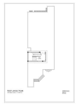 23 x 70 Two Bed House Design Top Roof Plan  .dwg_3