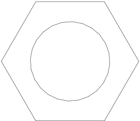 24.2mm Hexagon Head Bolt dwg Drawing