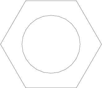 27.8mm Hexagon Head Bolt dwg Drawing