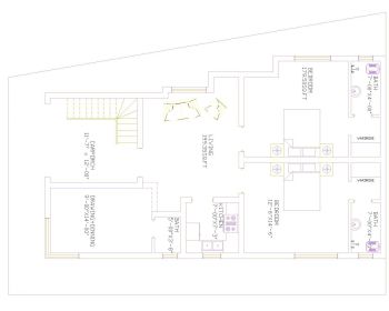Scarica questo piano residenziale di dimensioni 30'x52 'disponibile nella versione 2017 di Autocad.