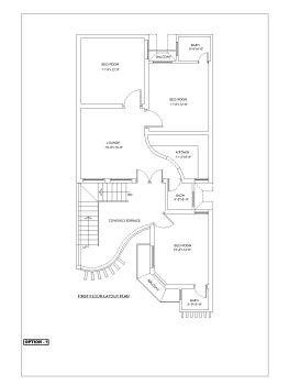 2BHK Asian Style House Design First Floor Plan .dwg_1