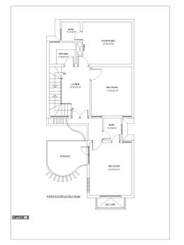2BHK Asian Style House Design First Floor Plan .dwg_3