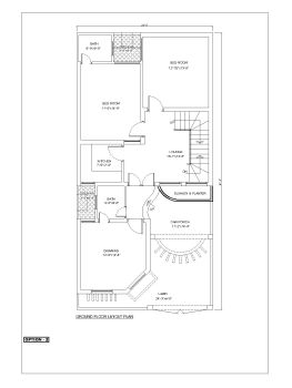 2BHK Duplex House Design Ground Floor Plan .dwg_2