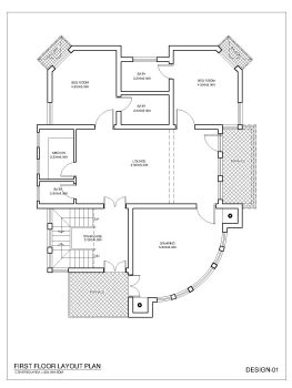 2BHK Villa House Design .dwg Ground Floor Plan_1