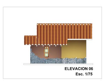 2 Bedroom House with Single Car Garage Design Elevation .dwg_B