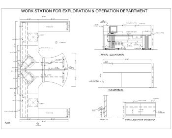 2D Drawings for Combined Work Station .dwg