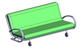 2 Seater Sofa-5 solidworks