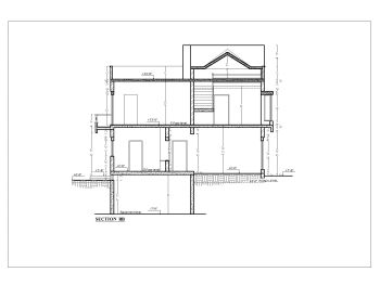 2 Story House Design with Garage & Lounge Section .dwg_BB