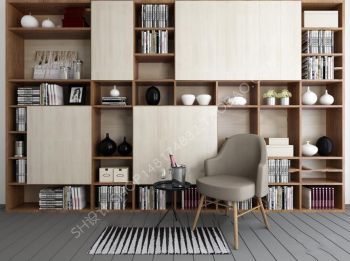Bookcase and shelve 3ds max
