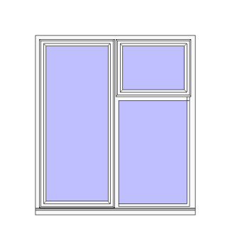 Double Casement Window with Vent Revit Family