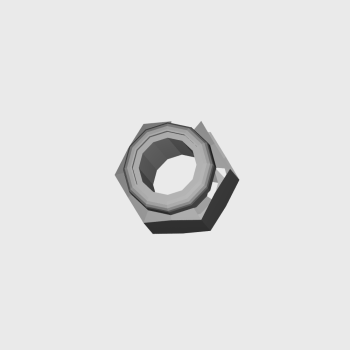 38mm Hexagon Shaped Nut STL Drawing