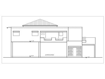 3BHK Design with Dining & Car porch Elevation .dwg_1