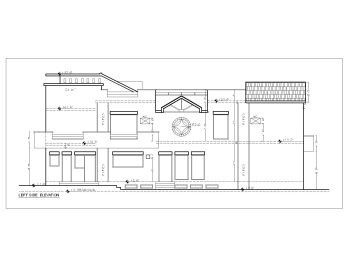 3BHK House Design with Garage & Lounge Elevation .dwg_2